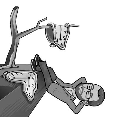 The Persistence of Memory plunges the viewer into a dreamlike and definitely strange universe where hard and soft surfaces coexist. BitMoji made a version which includes a cartoon avatar of your instructor.